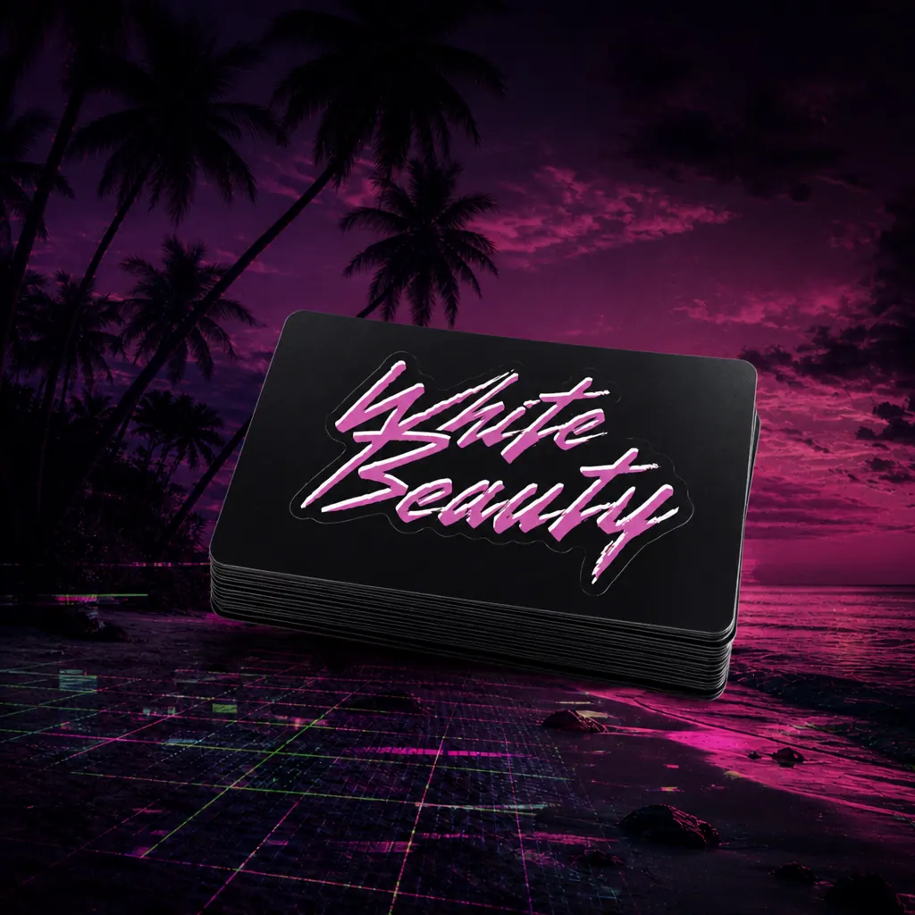 White Beauty Logo Sticker — image 1 of 2