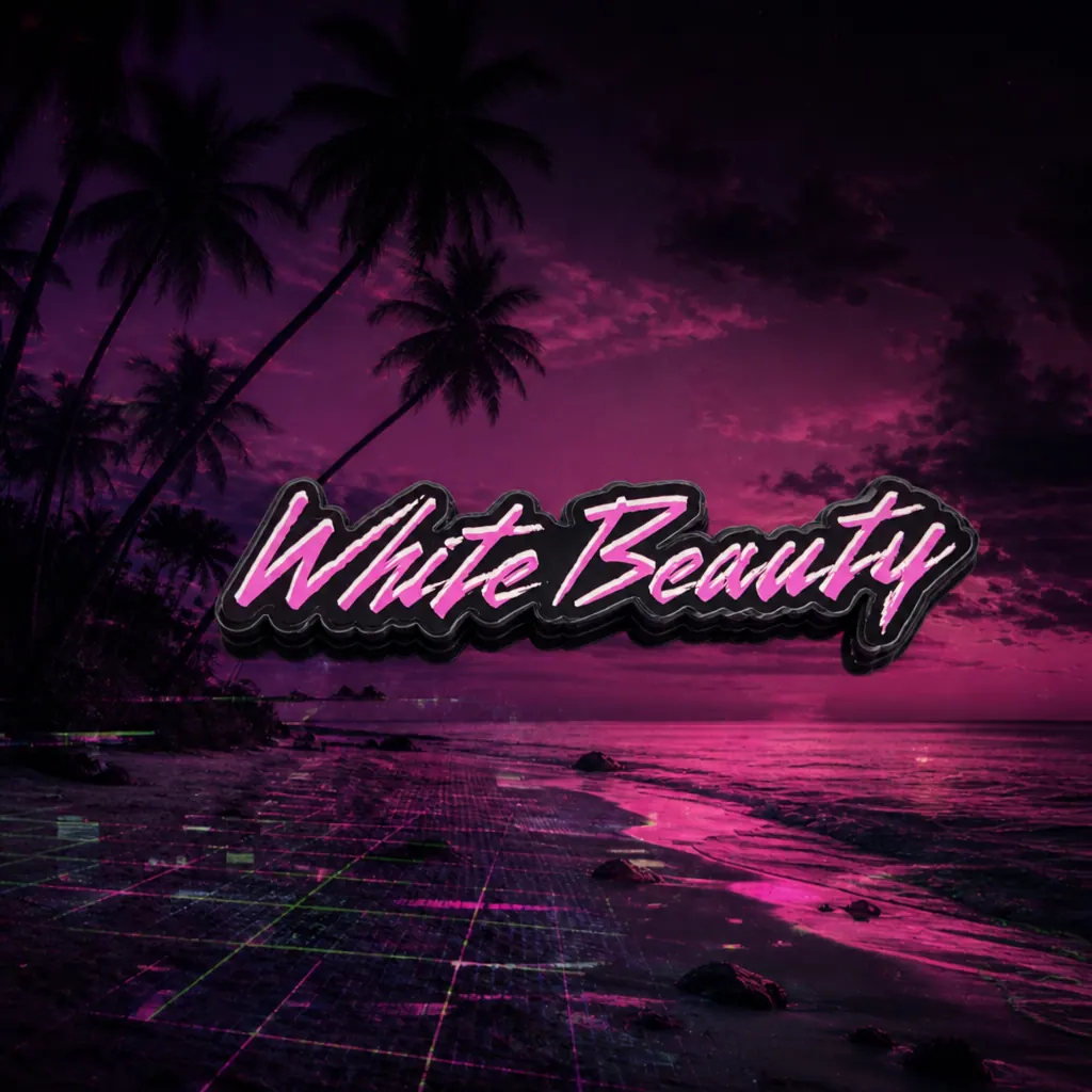 White Beauty Die-Cut Script Sticker — image 1 of 2